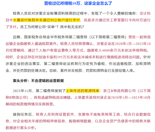 浙江某公司隐匿收入4000余万元未依法申报纳税被查