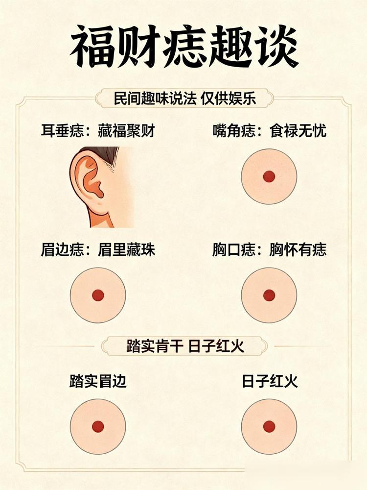 身上有这4颗痣，不是“福痣”就是“财痣”！快看看你有没有。这话我听了三十多年，还
