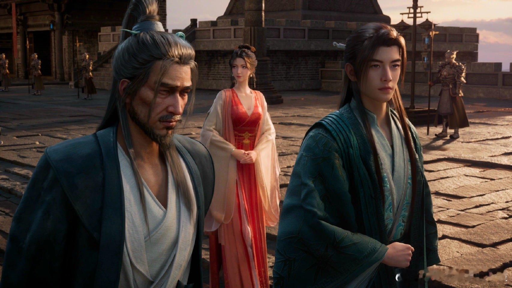 南宫婉的落云宗常服造型贴合角色气质，温婉又灵动，成为新PV的一大亮点，也让人更加