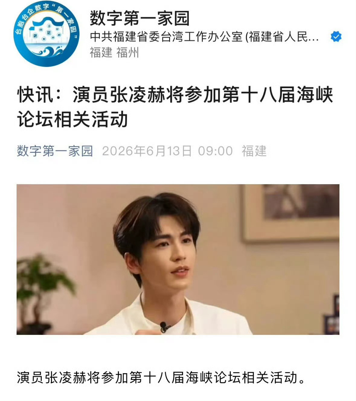 其实张凌赫将参加第十八届海峡论坛相关活动一点不奇怪，內娱可能一直在嘲粉底液将军，