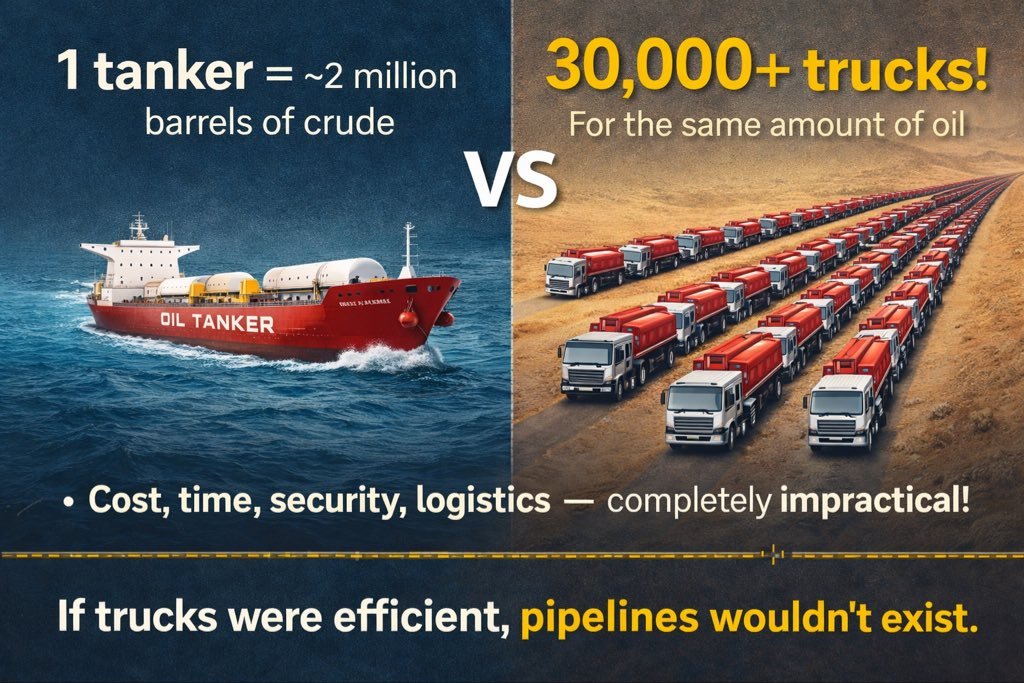 如果不从霍尔木兹海峡走，走陆上运输，这样可行吗？成本方面完全比不了，还有时间问题