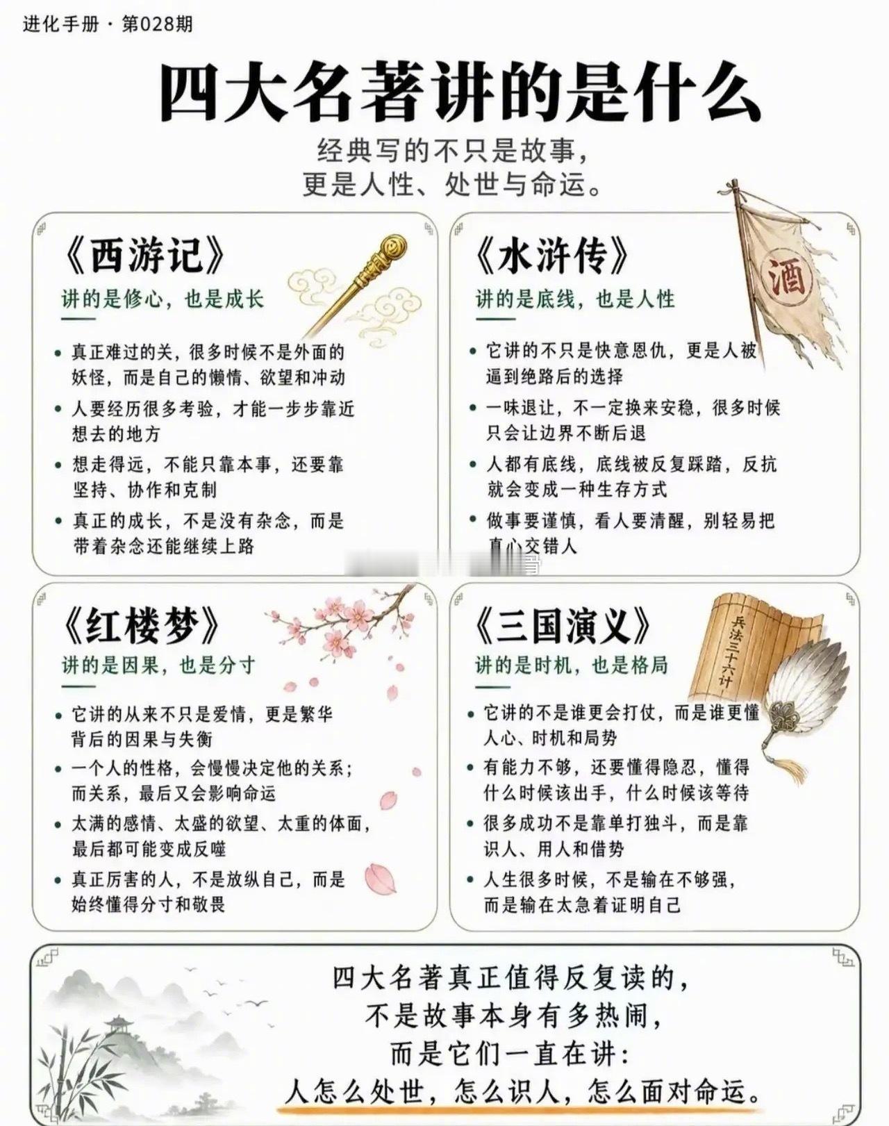 四大名著讲的是什么？
