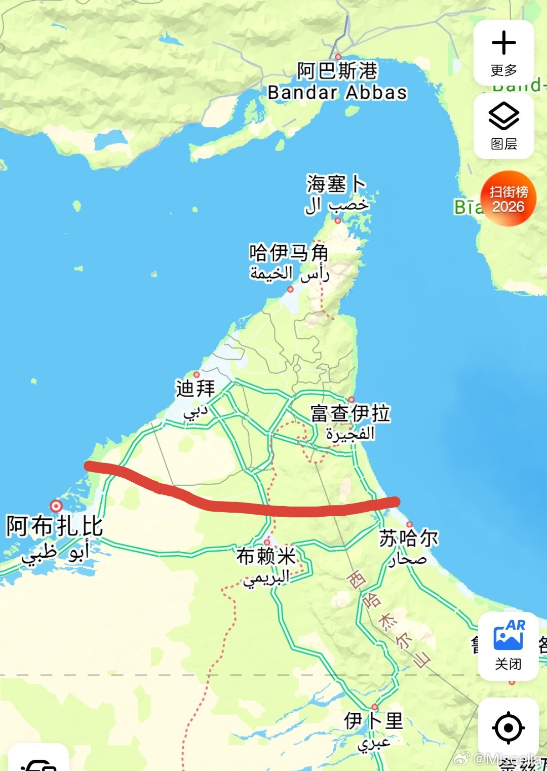 伊朗或在霍尔木兹海峡布雷一劳永逸解决霍尔木兹海峡通航问题（娱乐向）如图，从阿联酋