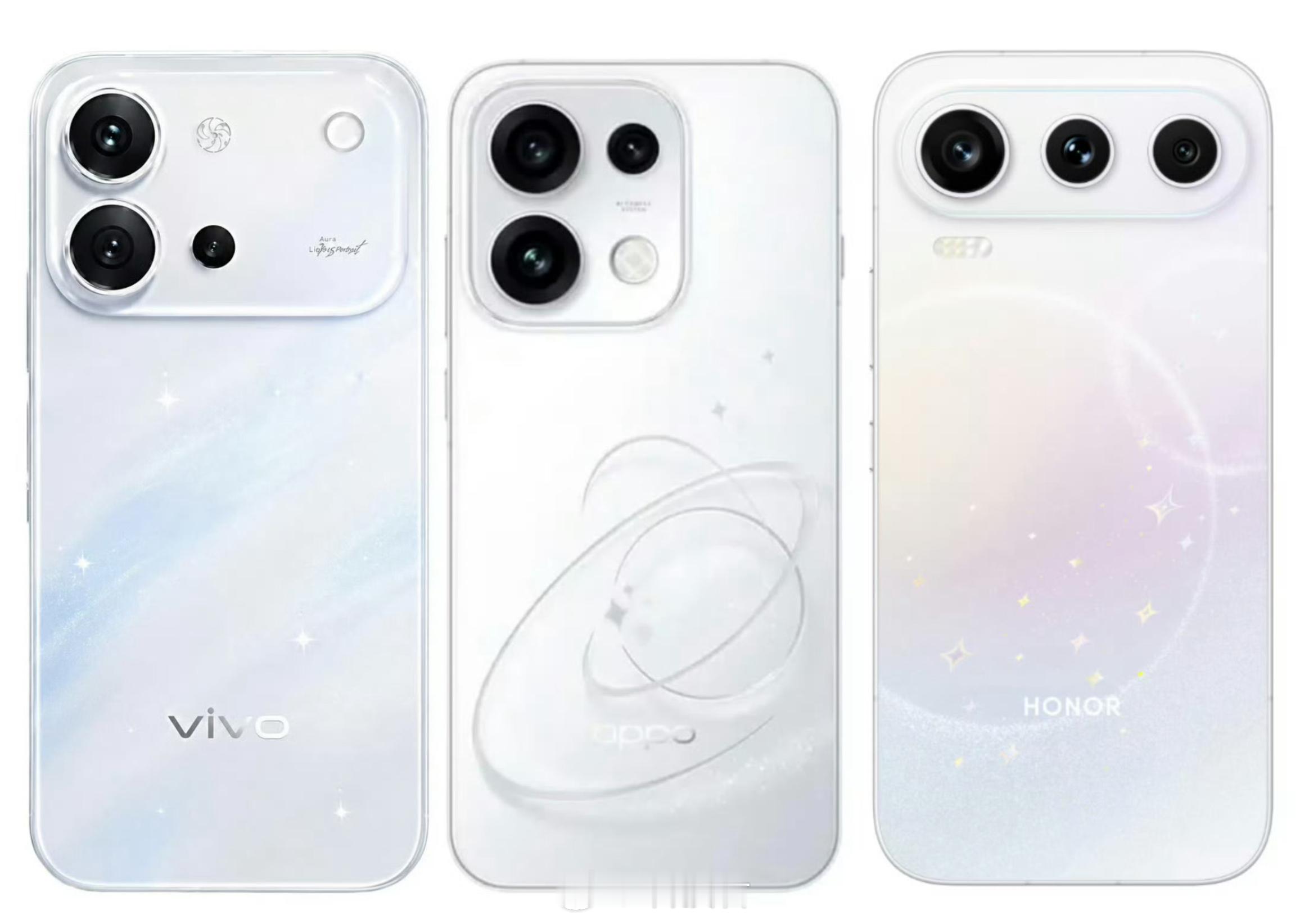 新机来了从左到右：vivoS60，OPPOReno15Pro，荣耀600