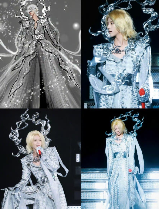 华晨宇穿搭有古早QQ秀那味了，这波造型真是把虚拟和现实的界限模糊了，每一处细节都