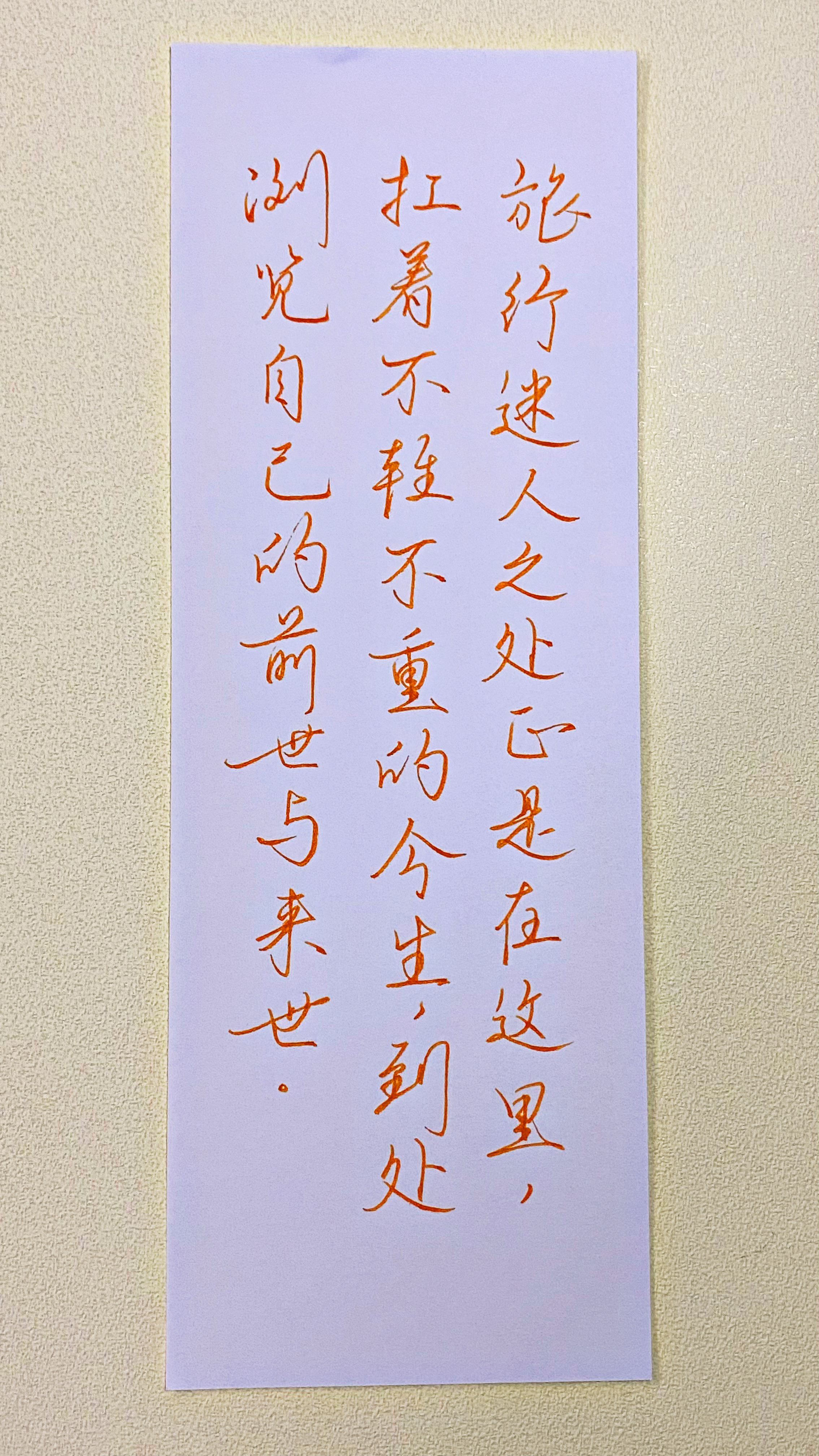 今日作业（2026.5.29）旅行迷人之处正是在这里，扛着不轻不重的今生，到处浏