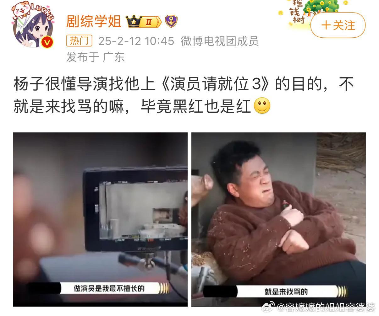 杨子就是来找骂的一个愿打一个愿挨，全是戏！杨子应该是参加“再见爱人”后，发现