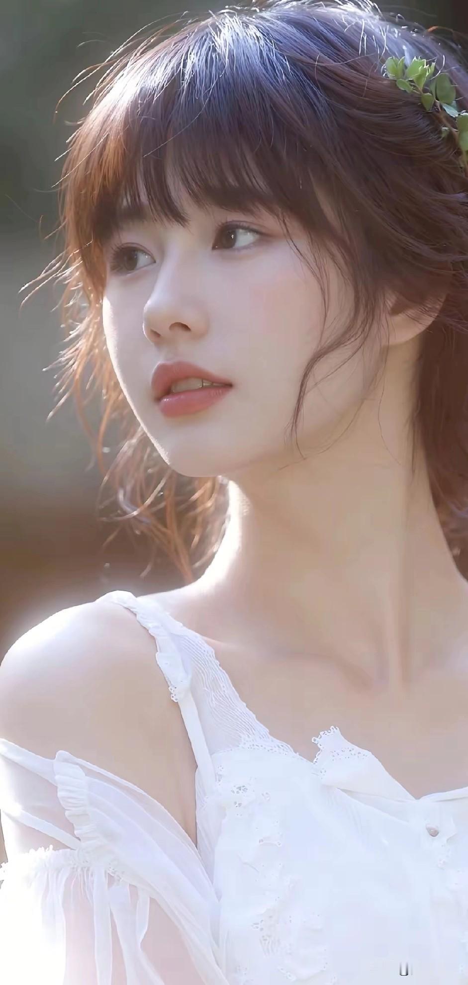 光之影梦幻白纱裙，少女心满满，阳光下的温柔瞬间阳光白裙少女温柔气质小白裙