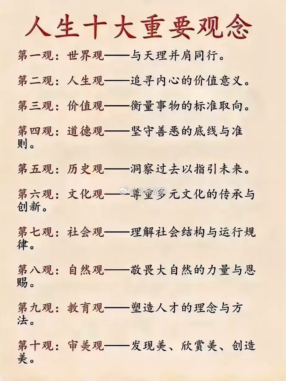 人生十大重要观念
