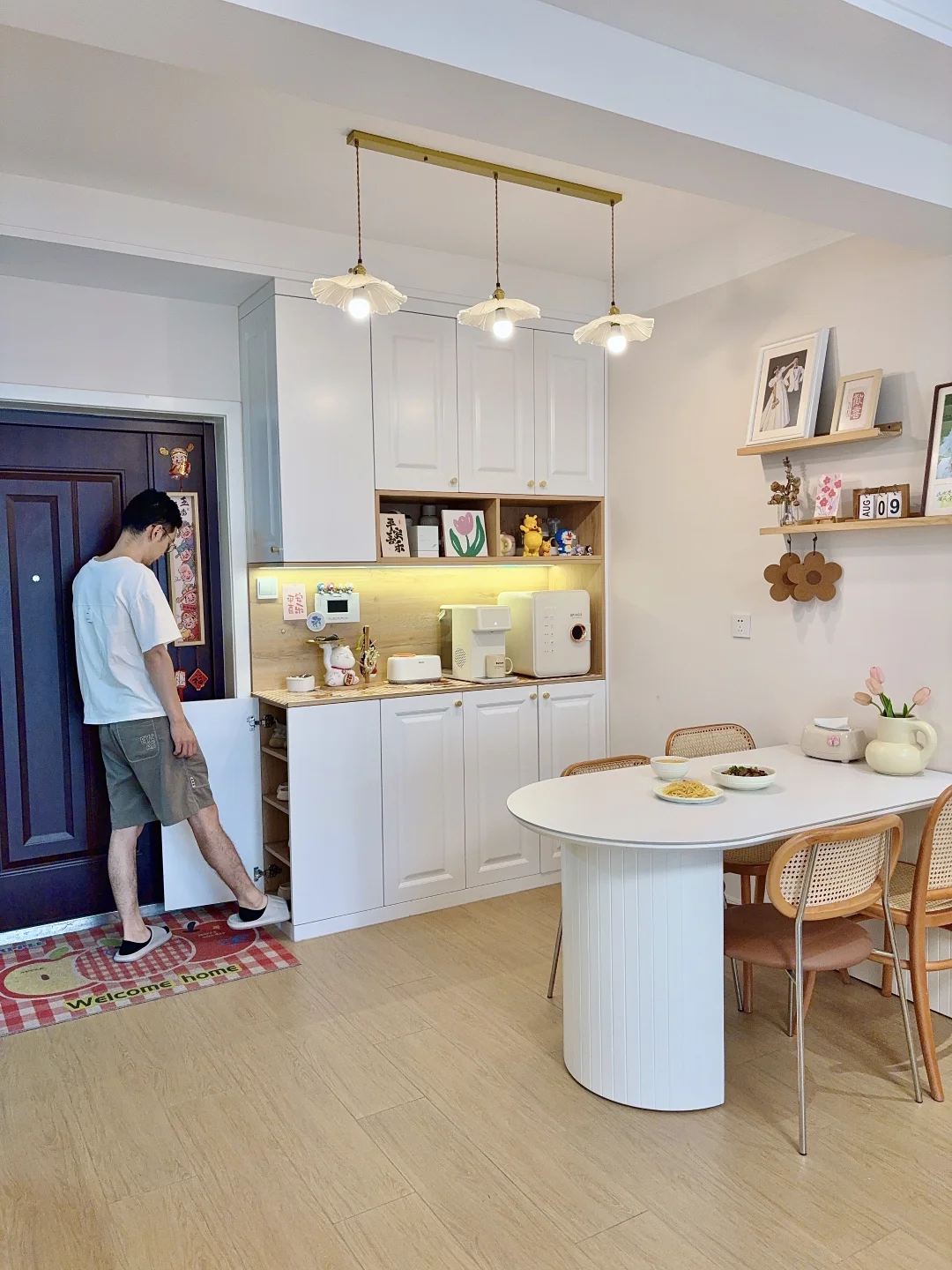 入户无玄关🏠鞋柜➕餐边柜一体设计！附尺寸图