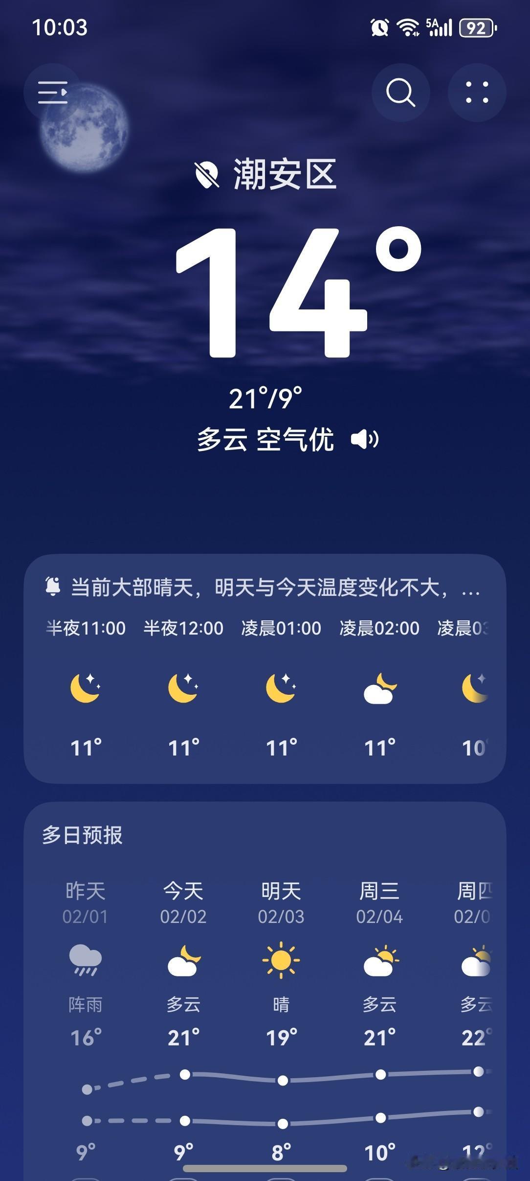 广东的冬日暖阳体验卡续费中！2月2～3日，广东大部晴到多云，昼夜温差较大，粤