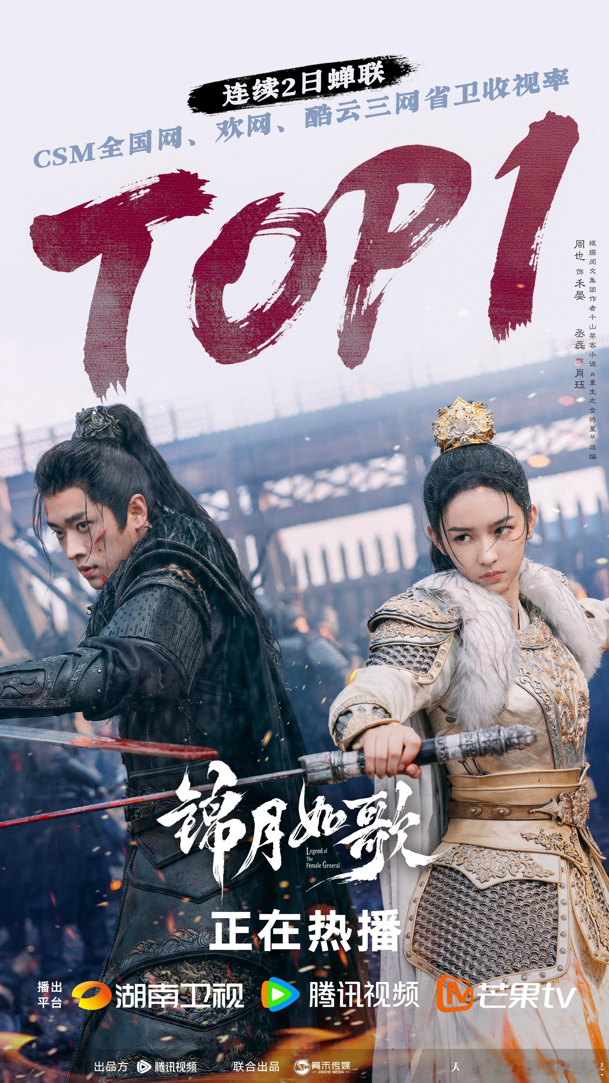 锦月如歌三网收视TOP1《锦月如歌》势头强劲，三网收视直接拔得头筹。禾晏与肖珏