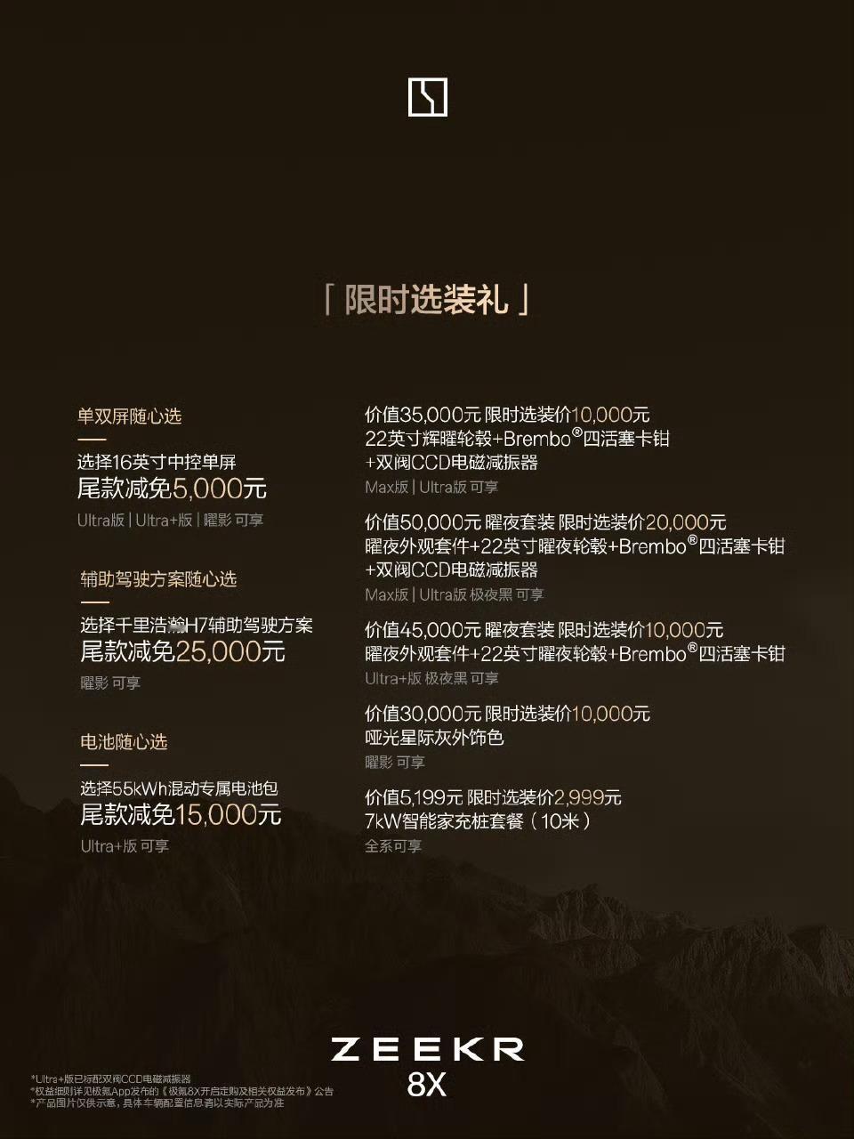 新公路之王极氪8X正式上市限时售价32.98万起，极氪把高性能旗舰SUV打到平民