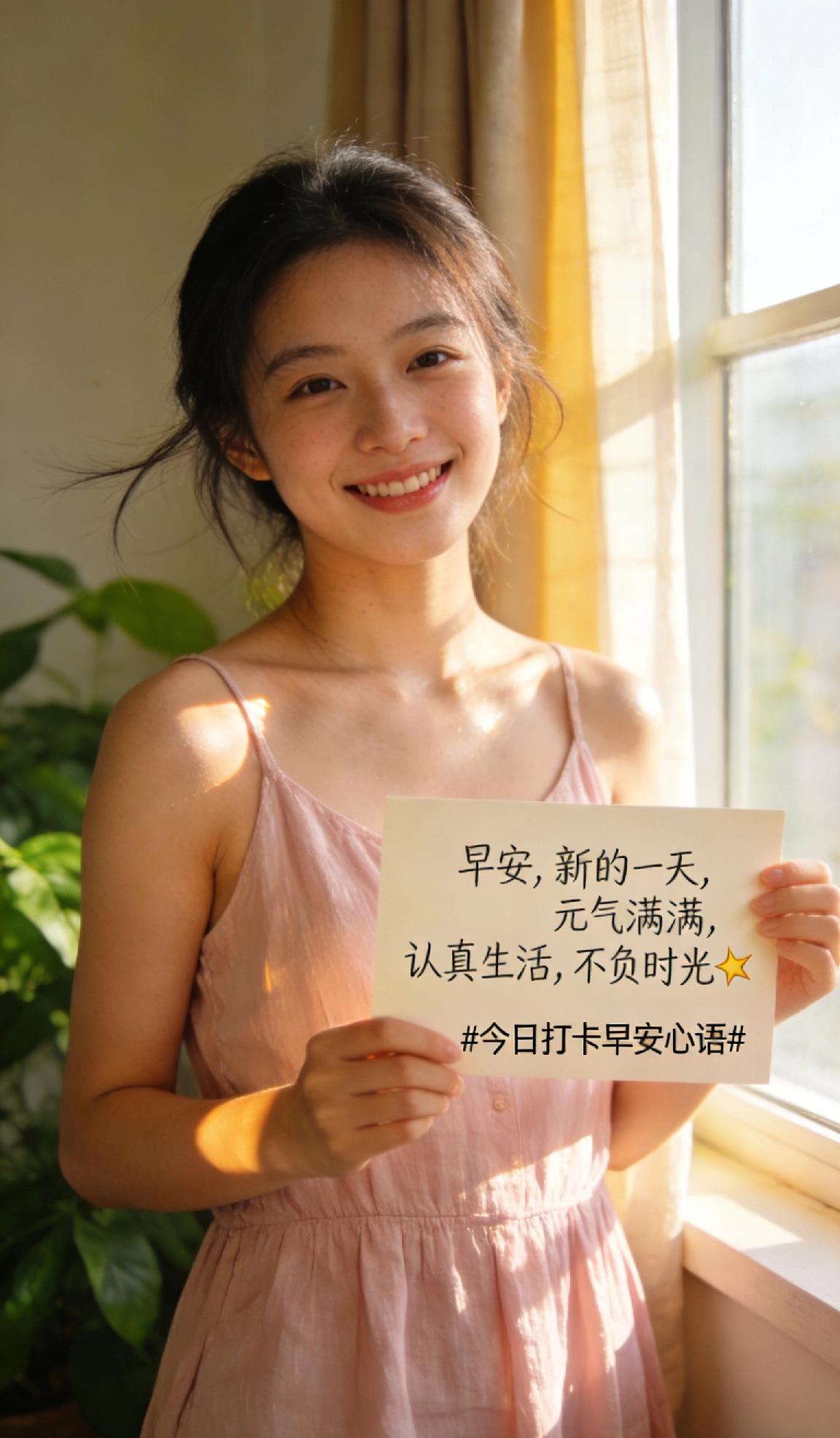 今日打卡早安心语早安，新的一天，元气满满，认真生活，不负时光✨今日打卡早安心语