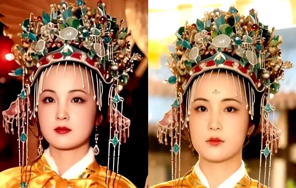 我朋友当年看完新版《红楼梦》的定妆照，骂骂咧咧就把手机给扔了，说林妹妹脑门上贴那