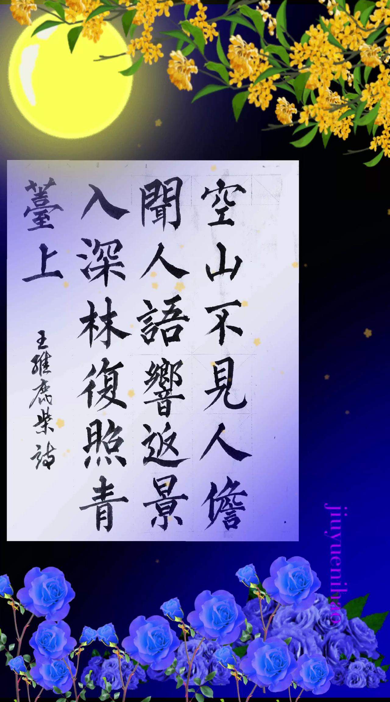 抄写王维《鹿柴》诗练字是一种文化素养练书法就是与古人的灵魂交流