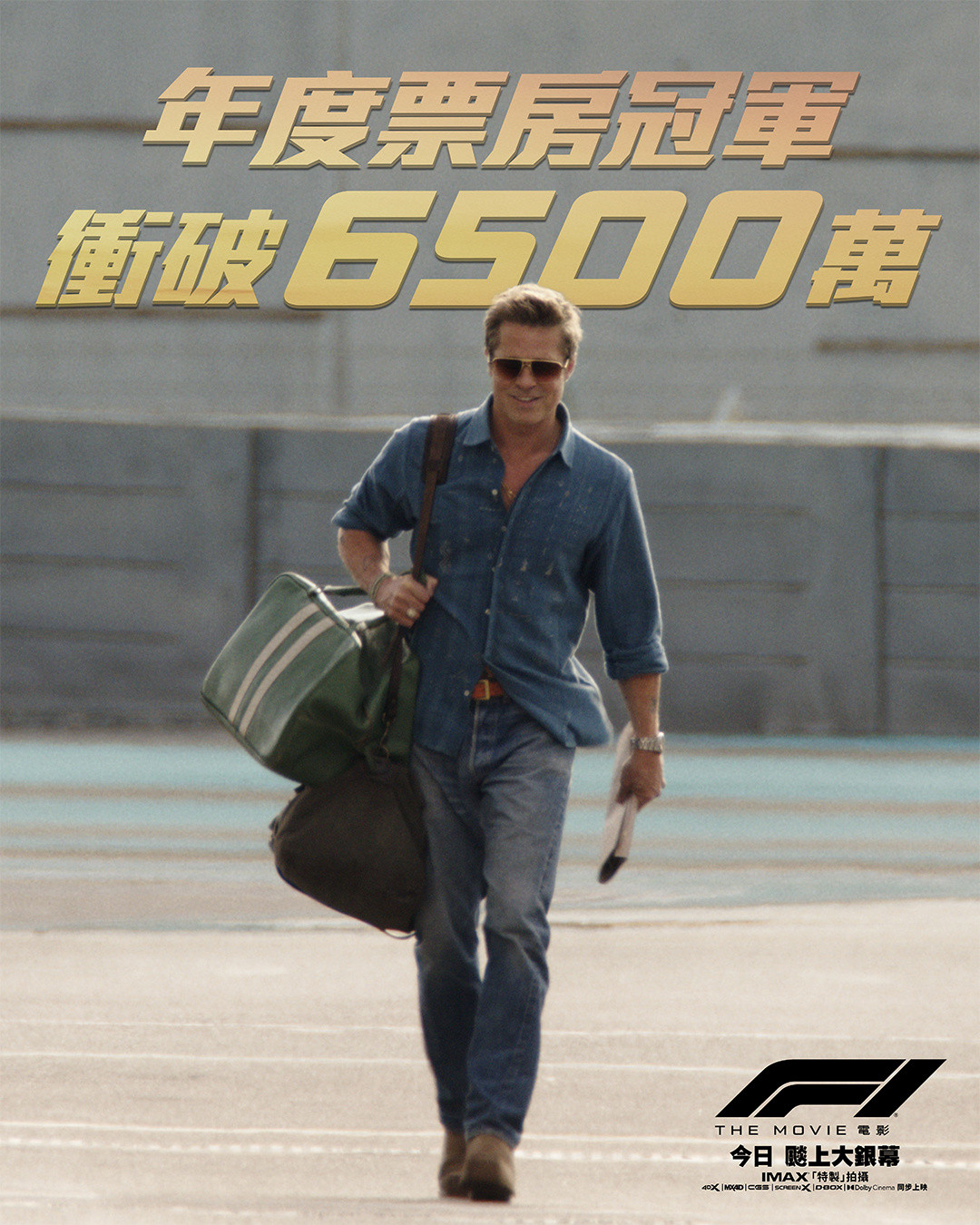 2025年第32周香港票房：1.《F1：狂飙飞车》重回冠军，最新票房6500万