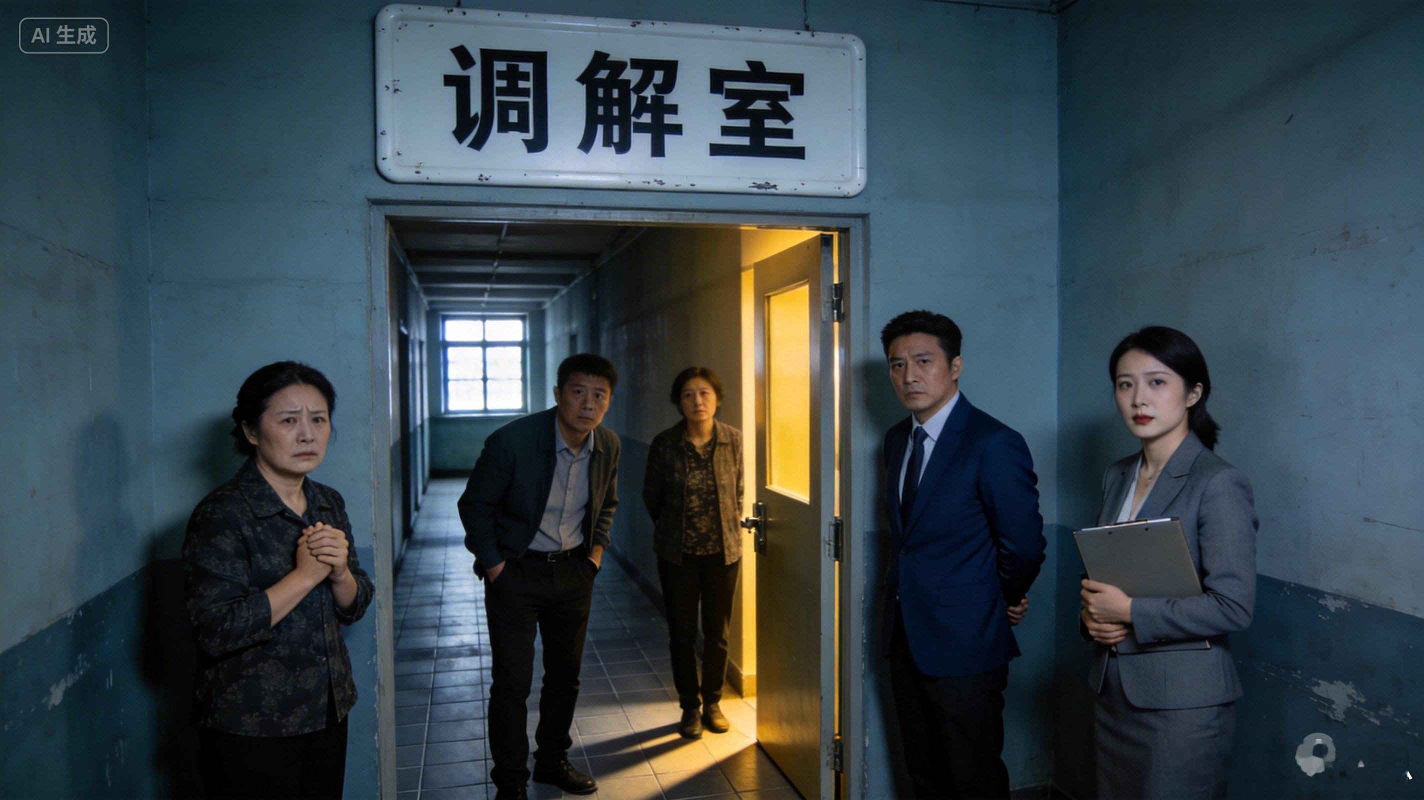 男子得知儿子被欺凌猝死在校调解室痛心！父亲得知儿子被欺凌，调解室6分钟猝死💔3