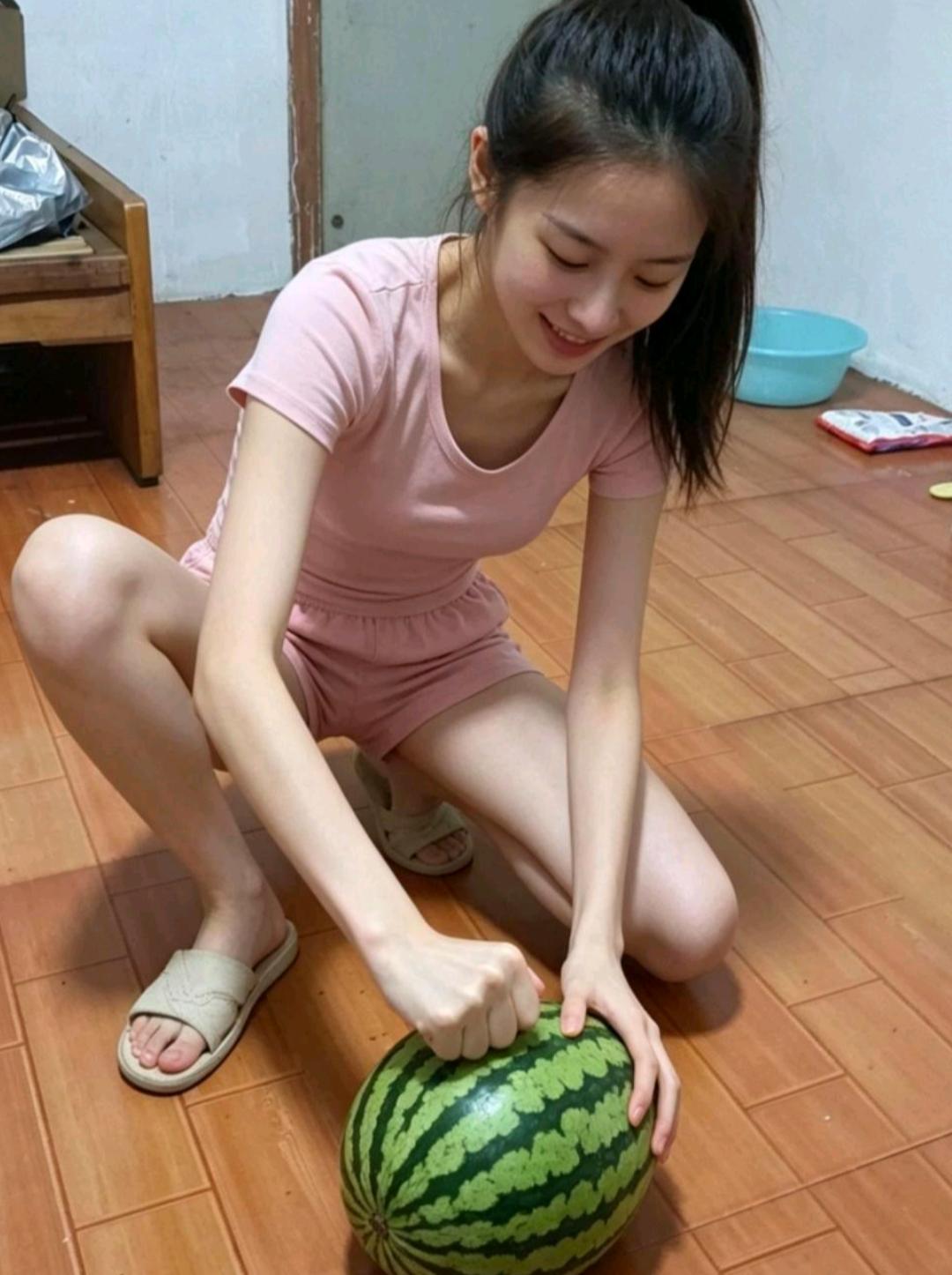 如果她是你女朋友，陪你一起住出租屋，买个西瓜都能让她高兴半天，这样的女孩，你会一