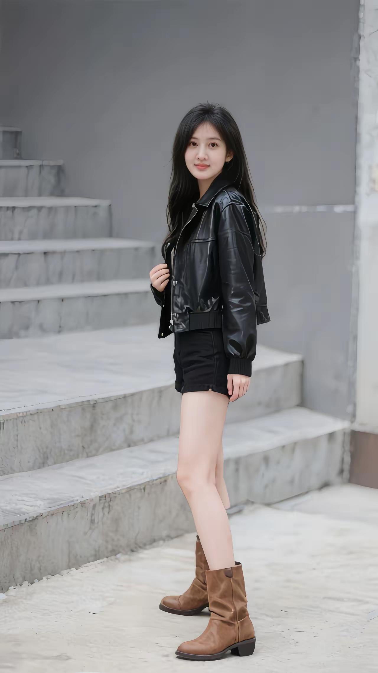 青石阶上，少女立，秋风起。