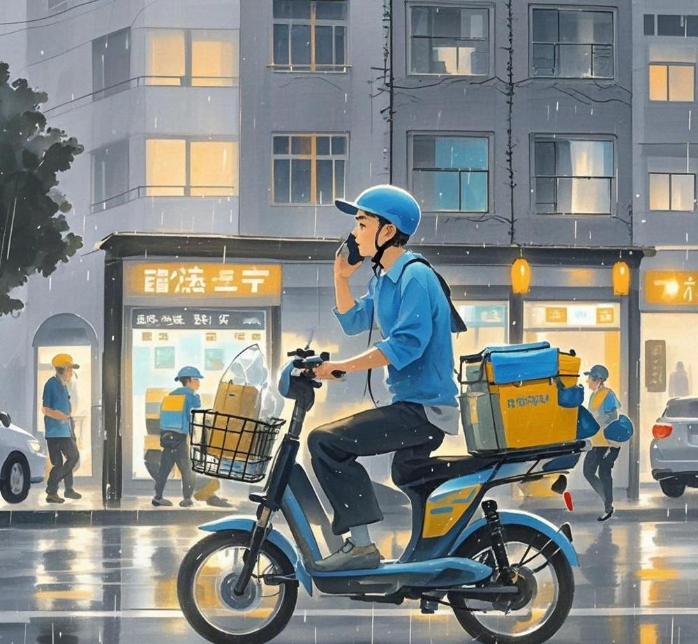 之前的同事全职去跑外卖，每天雷打不动干10小时，问他能挣多少，他总说“看天吃饭”