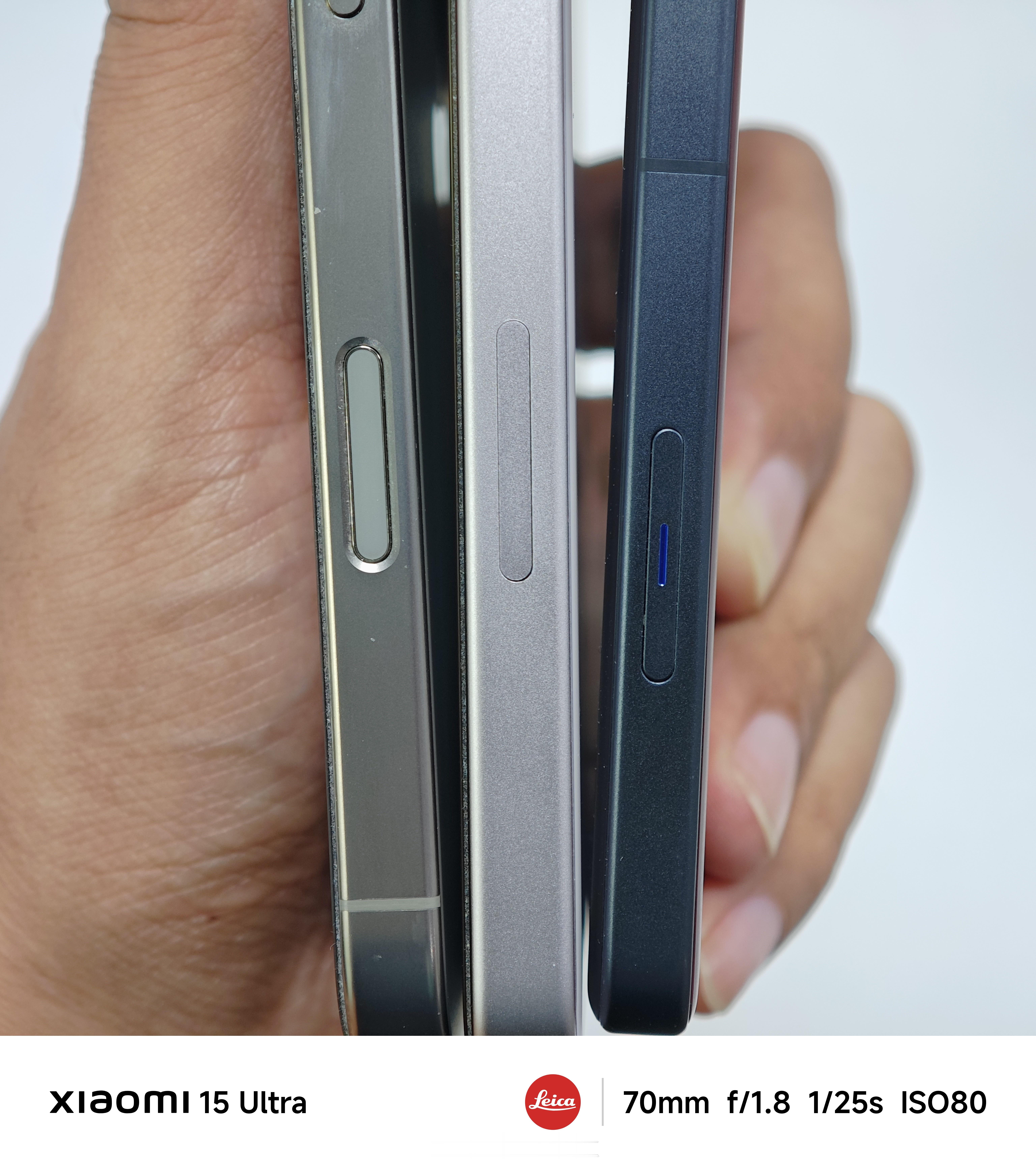 三家都在学习iPhone这个难用的相机按键，但是做的都不如iPhone[允悲