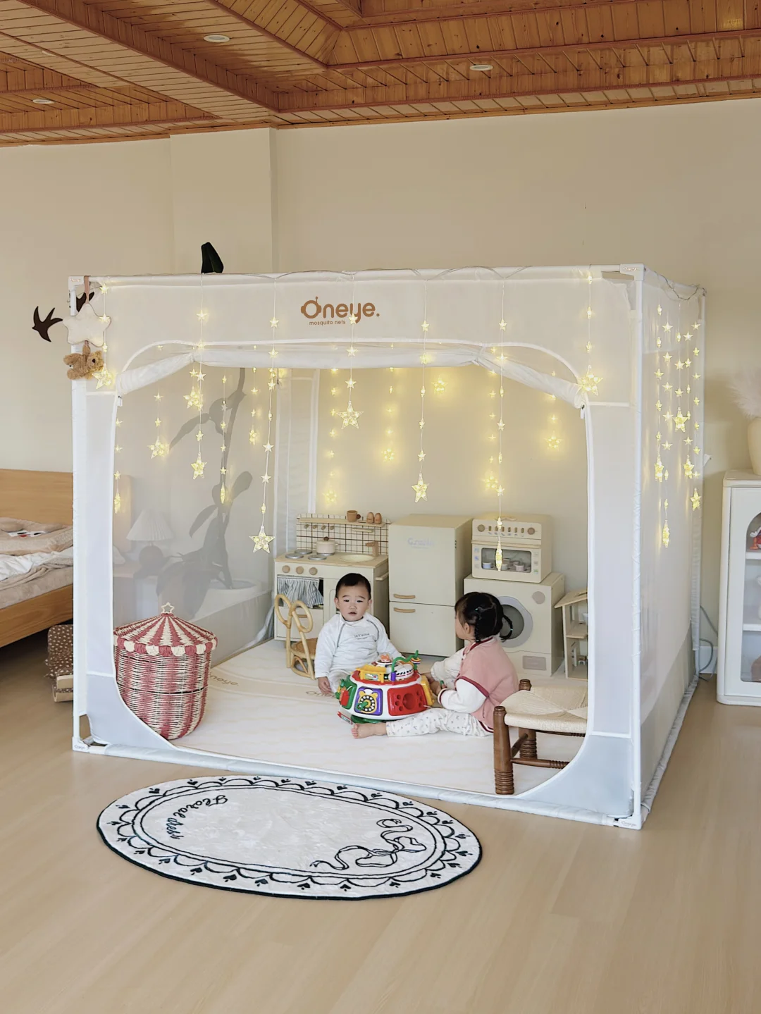 谁发明的防摔蚊帐？带娃卧室终于能整洁了