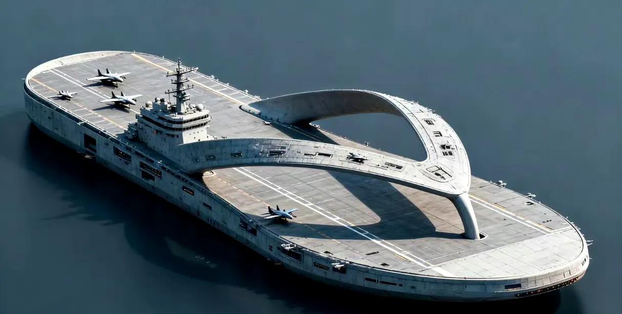 太笑人了，这是网友设计的广东舰和重庆舰。相信大家都能一眼看出，哪一艘是广东舰