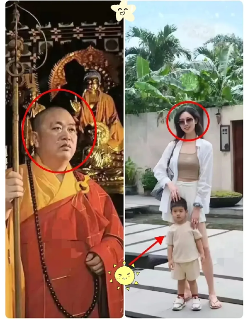 这下出名了全国人民都知道了释永信的妻子是个大美女，身材也是一米七几的模特儿身