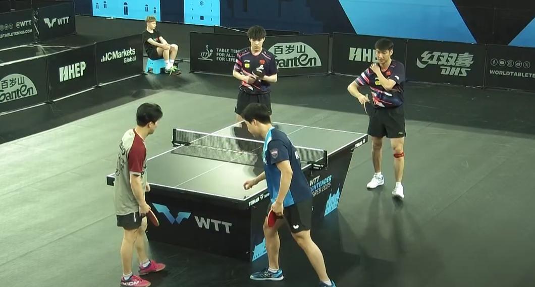 6.28国乒男双有人能顶了，黄友政/薛飞战胜安宰贤/林德与黄镇廷/陈颢桦会师决