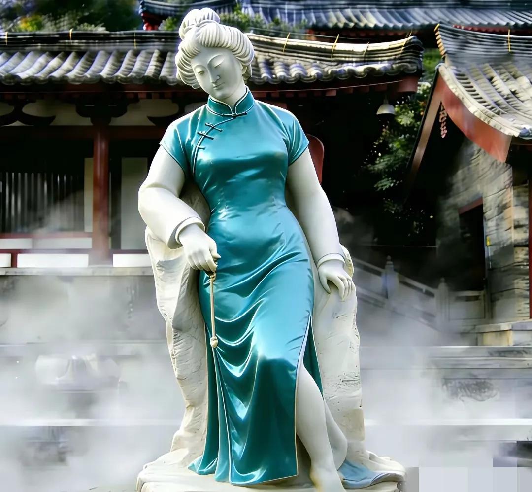 贵妃出浴雕像如果穿上衣服还有意义吗？感觉很搞笑吧！