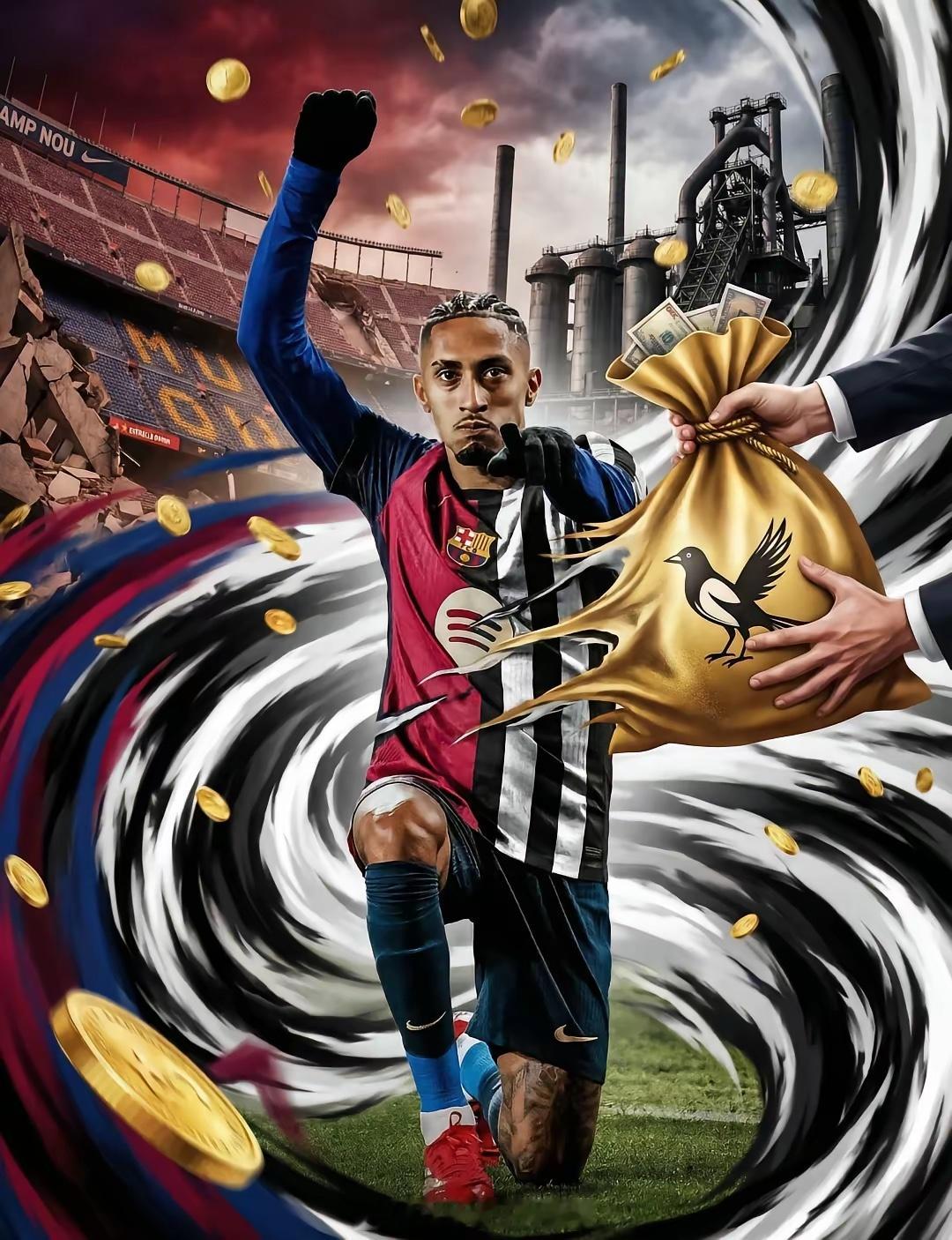 纽卡盯上拉菲尼亚，巴萨套现首选纽卡斯尔放话了：只要巴萨明年夏天肯卖拉菲尼亚，他们