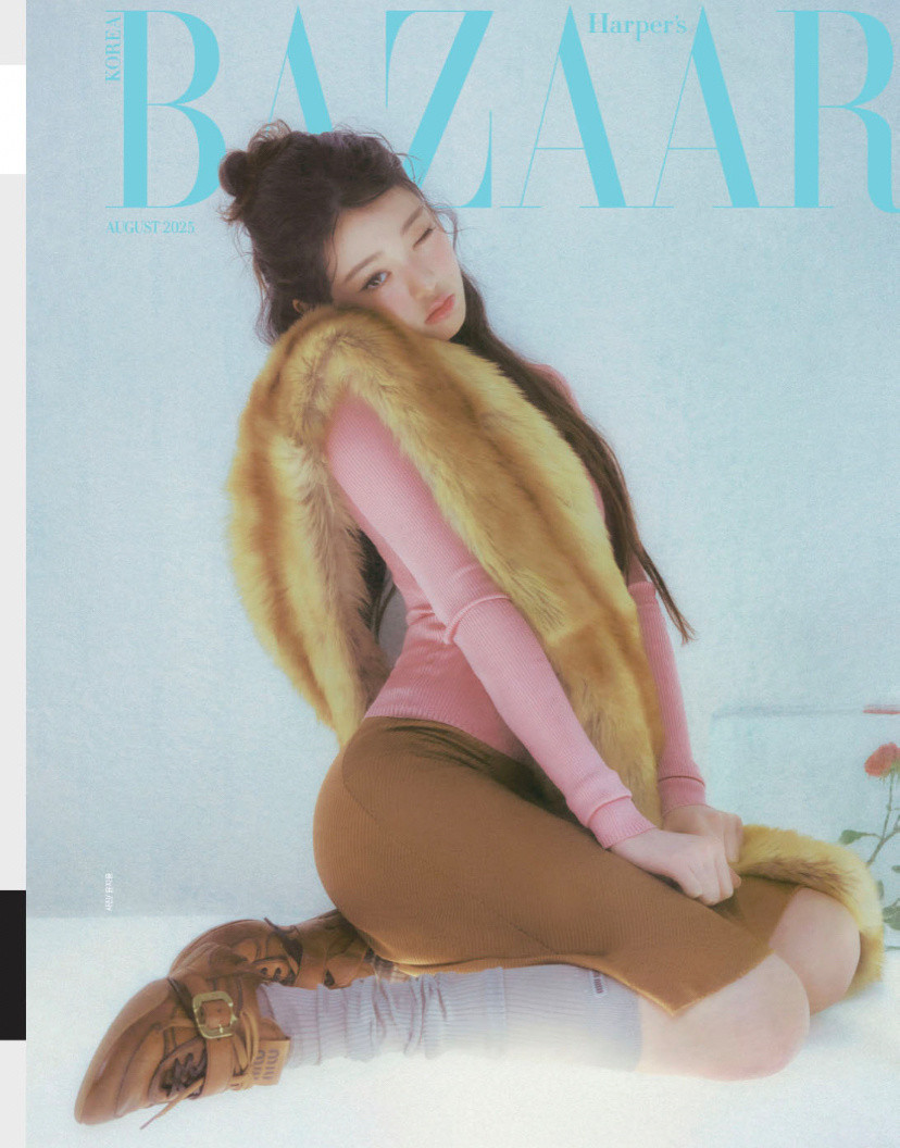 分享一下这组封面大片印刷版，坐镇韩版BAZAAR二十九周年刊的MiuMiu女郎张