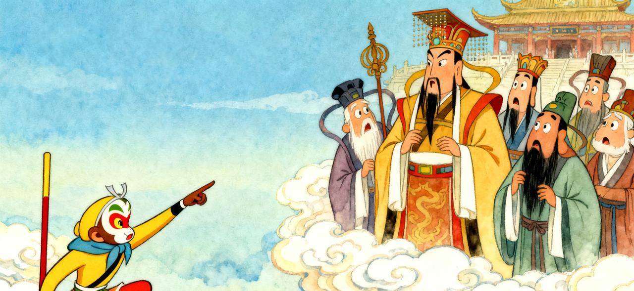 孙悟空大闹天宫这事儿细想其实挺反常的。《西游记》里妖怪扎堆，牛魔王能跟孙悟空打平