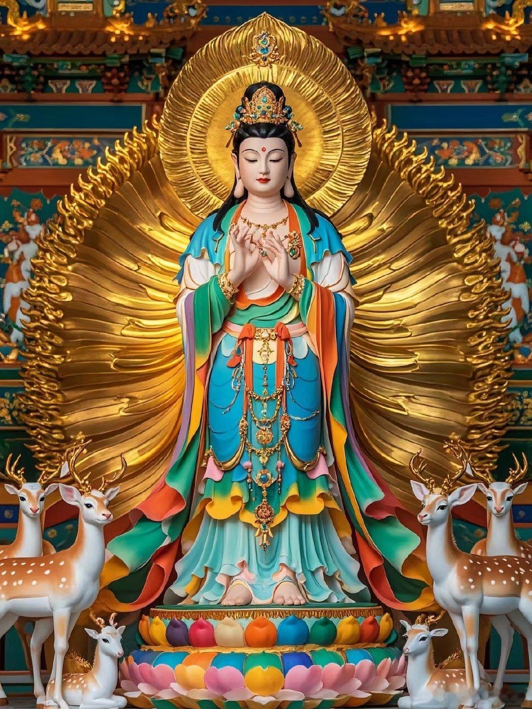 遇见文殊菩萨，不要无视，许个心愿，真的很灵。​​​