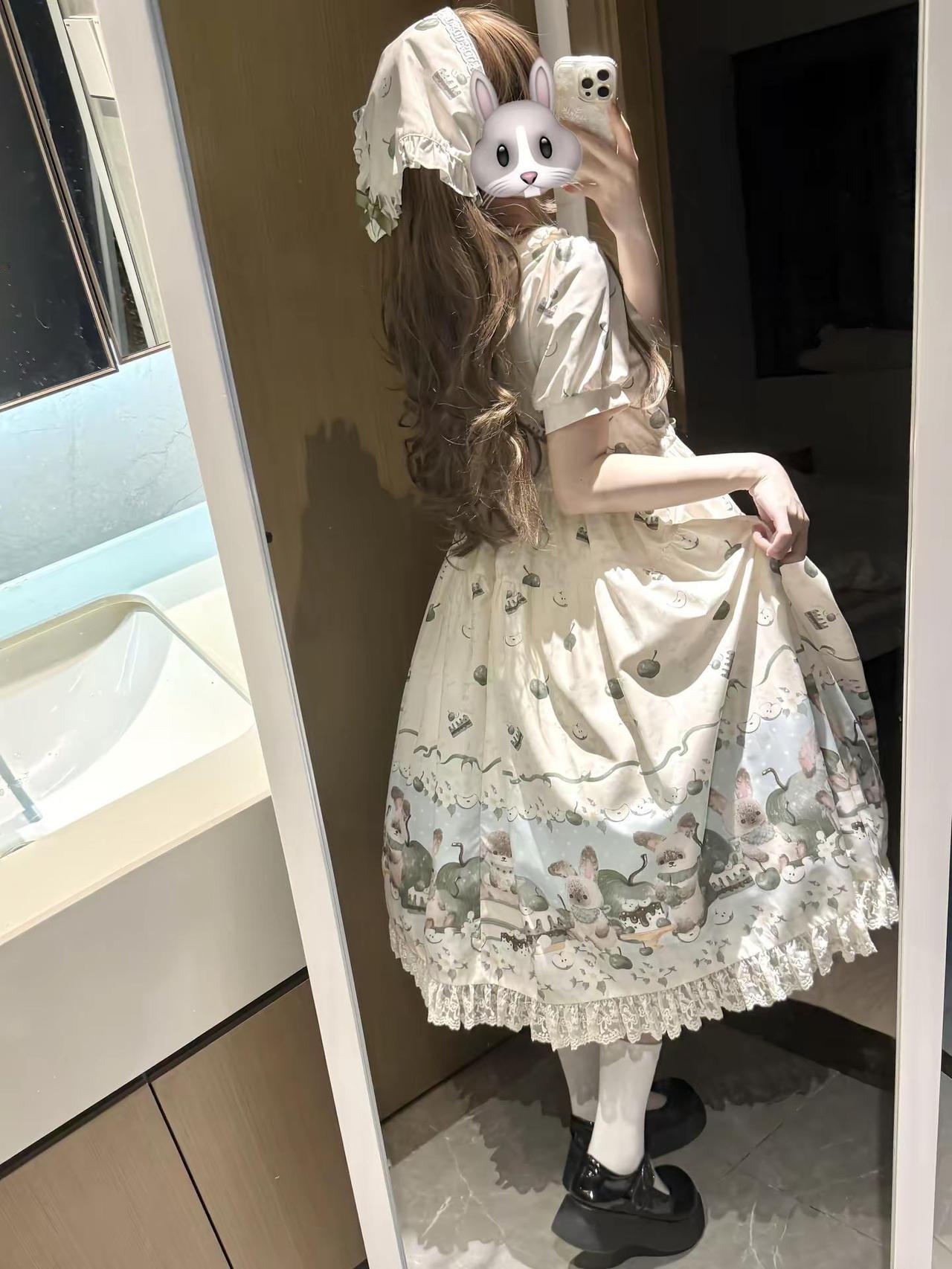 青苹果小兔op.套头就走的清新夏日裙~lolita