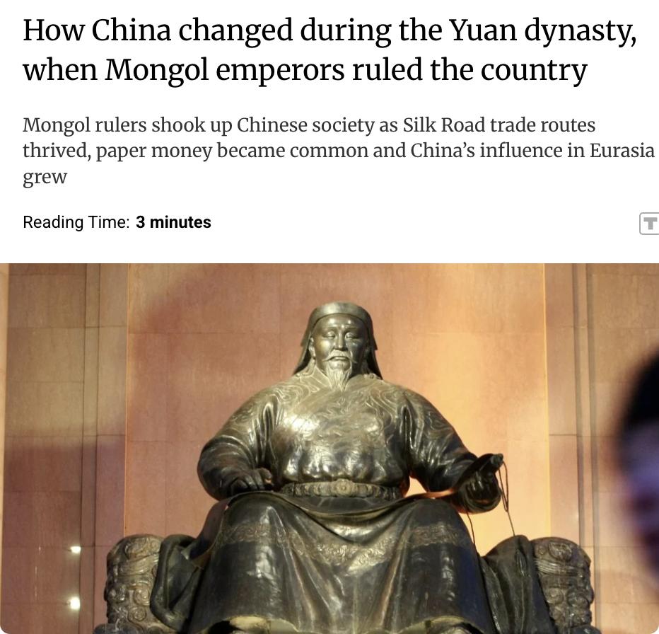 外媒：1279年，忽必烈在崖山海战中击败南宋残余势力，开启了蒙古统治的元朝（12