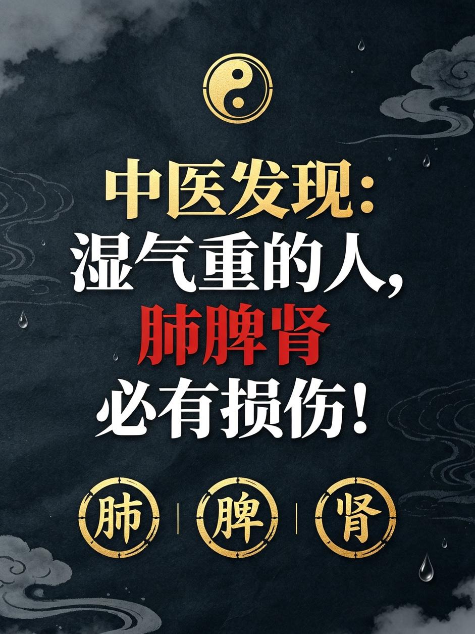 中医发现：湿气重的人，肺脾肾必有损伤！很多人祛湿祛了很久，红豆薏米水喝了半年