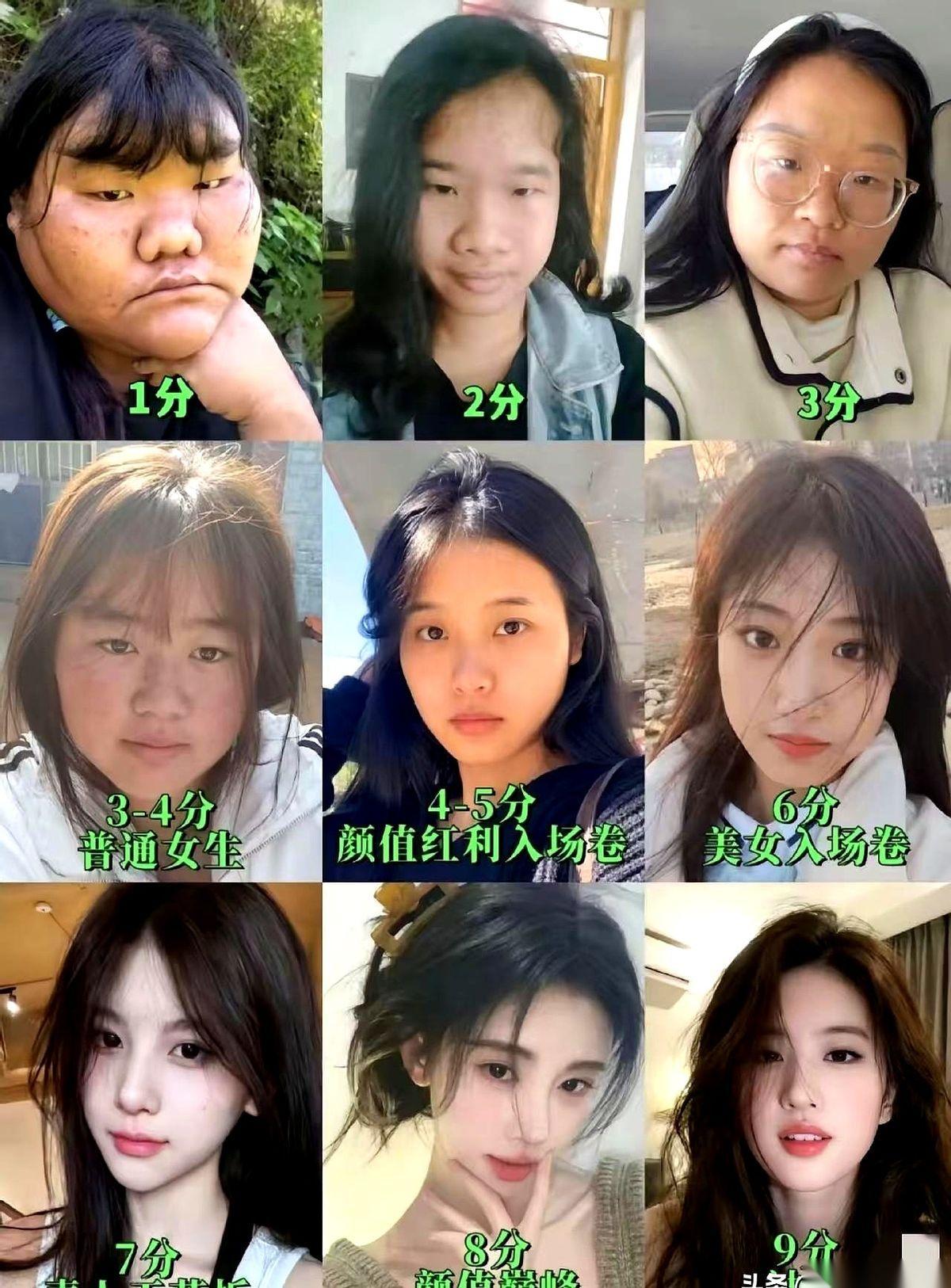 那张疯传的“女生颜值打分图”，我看了半天。就觉得特逗。一群人拿着一把据说是“