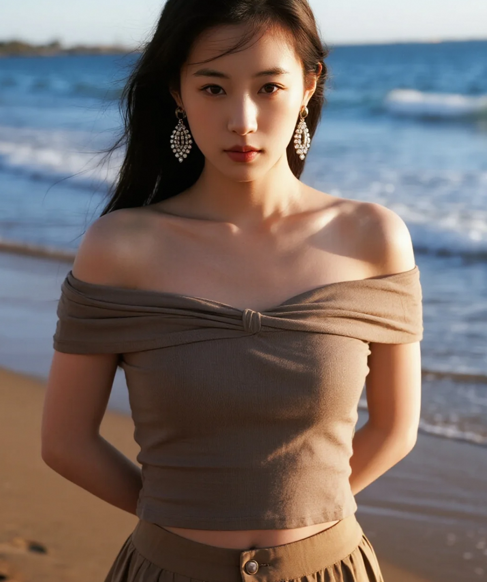 比基尼+阳光，海边的她美得发光！