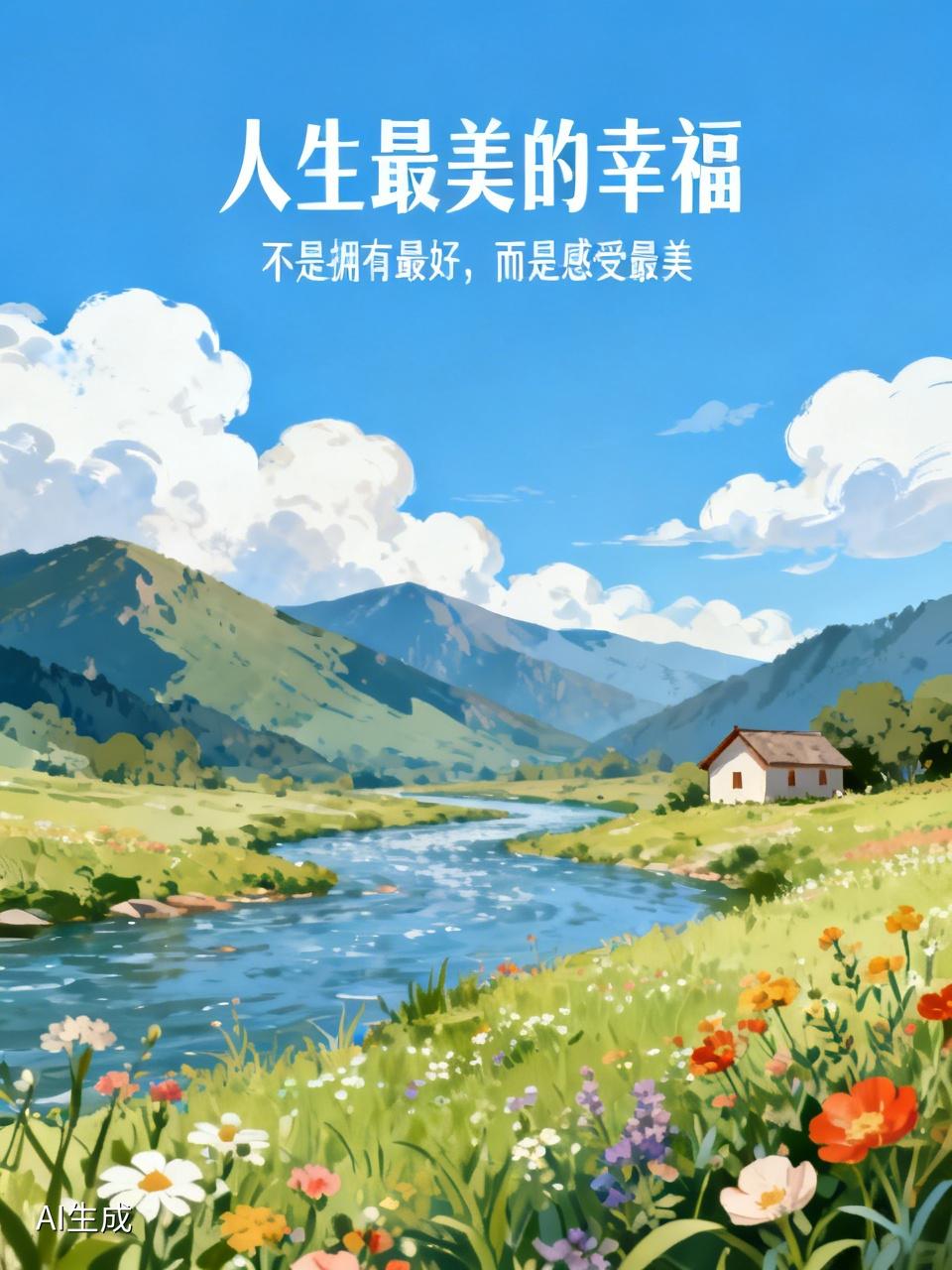 人生最美的幸福是什么？我觉得不是拥有最好，而是感受最美。人生是一场体验，结局