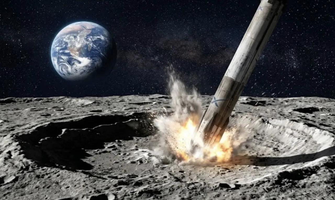 一枚SpaceX猎鹰9号火箭被遗弃的上面级据信于周三凌晨撞上了月球，以