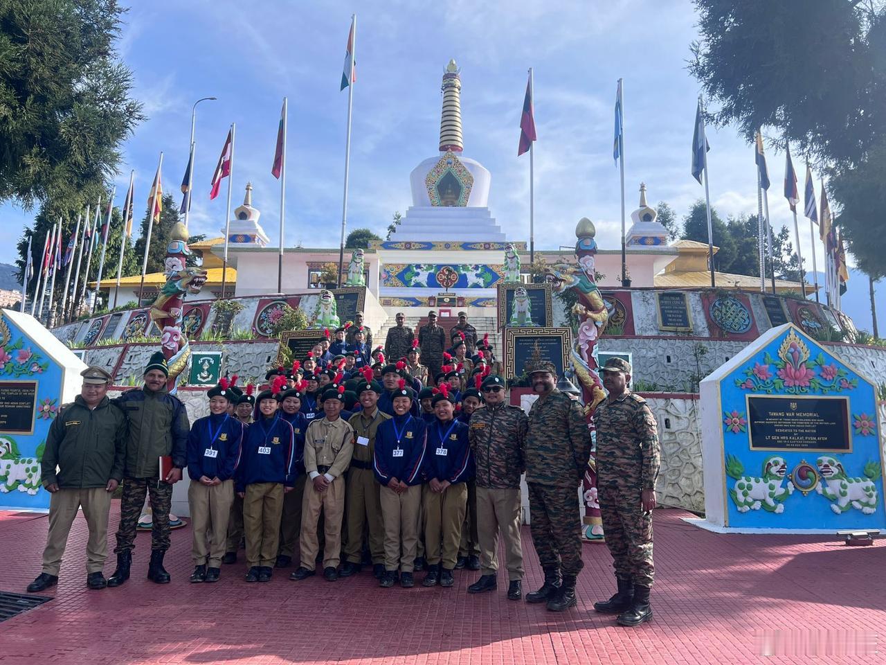 印度国家少年军校（NCC）在藏南梅东举办了的第五期全国少年军校训练营据藏南当地