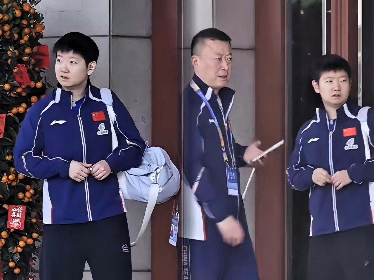 莎莎今天没比赛，但还是跑去训练了。早上跟朱梓予、翔哥一起吃过早饭，回屋换