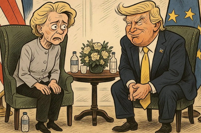 欧盟接受美国提出的令欧盟丧权辱盟的协议：欧盟承诺购买价值7500亿美元的昂贵