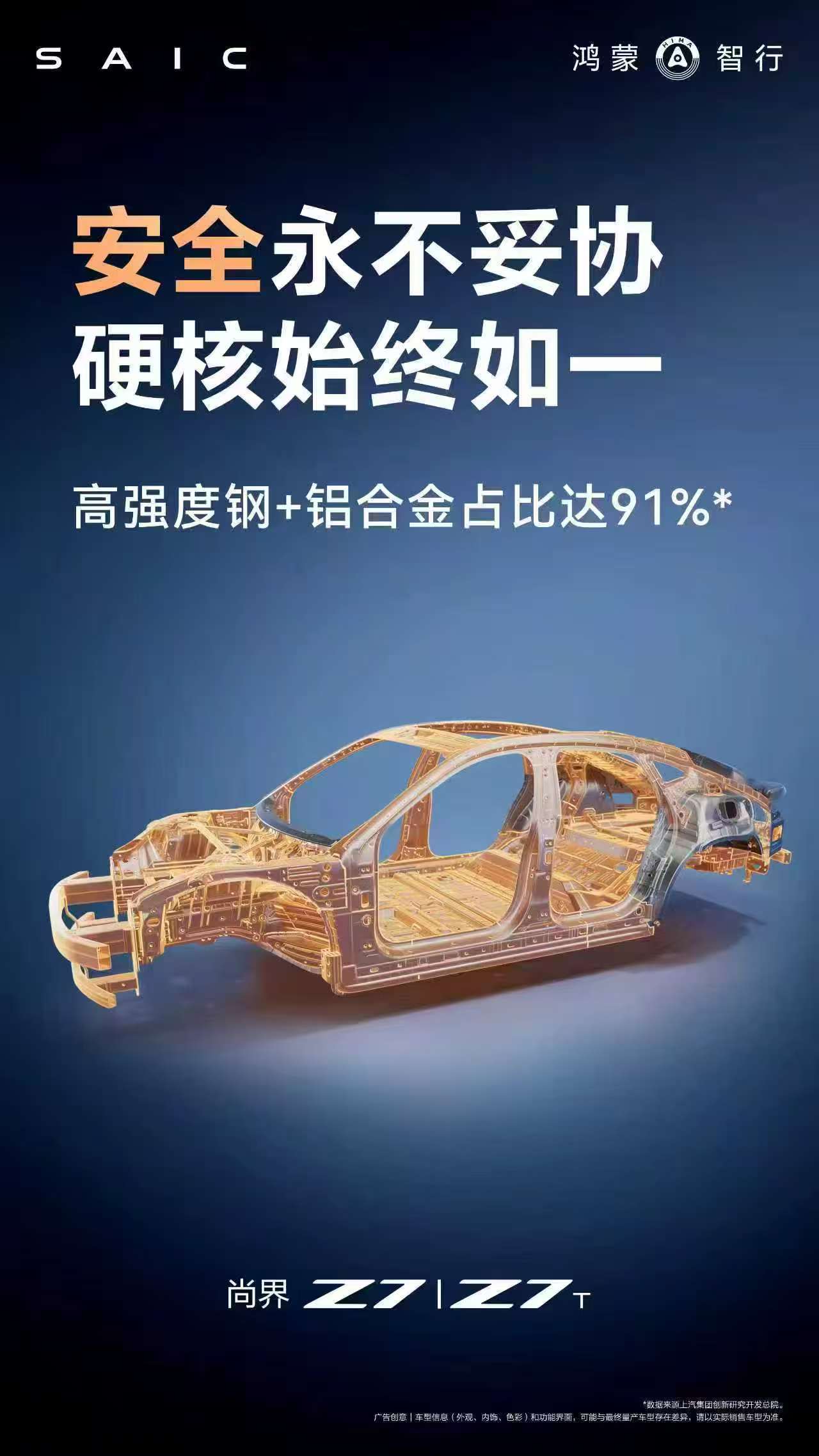 尚界Z7尚界Z7、Z7T的白车身海报刚出来，我盯着上面的数字看了半天。尚界Z7车