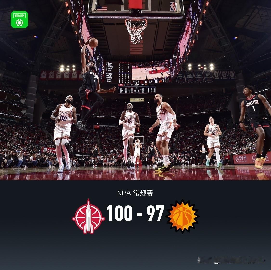 火箭100-97险胜太阳，这一战彻底打出了2个不争的事实1、整场比赛看的很堵：