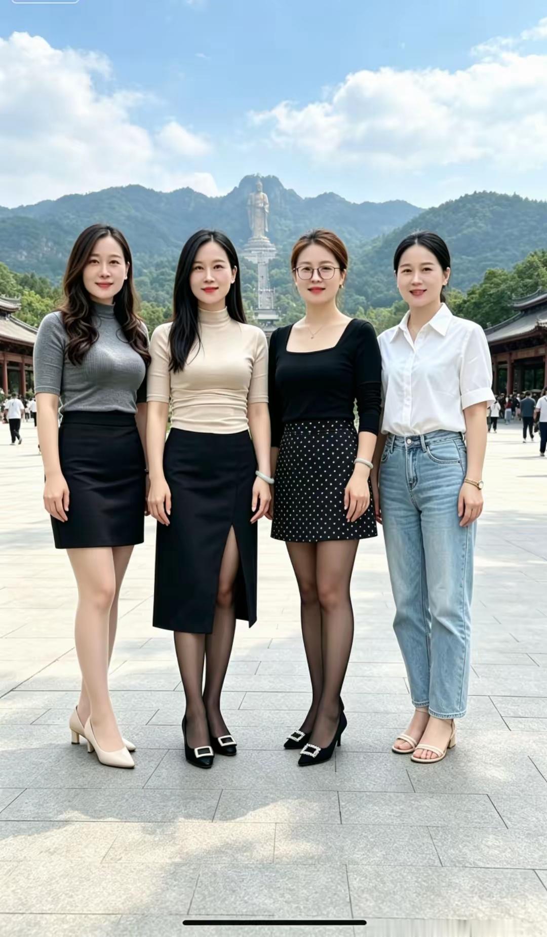 你对美女的标准是什么？图上四位美女，各具特色，各有千秋，从左到右，你更喜欢哪一位