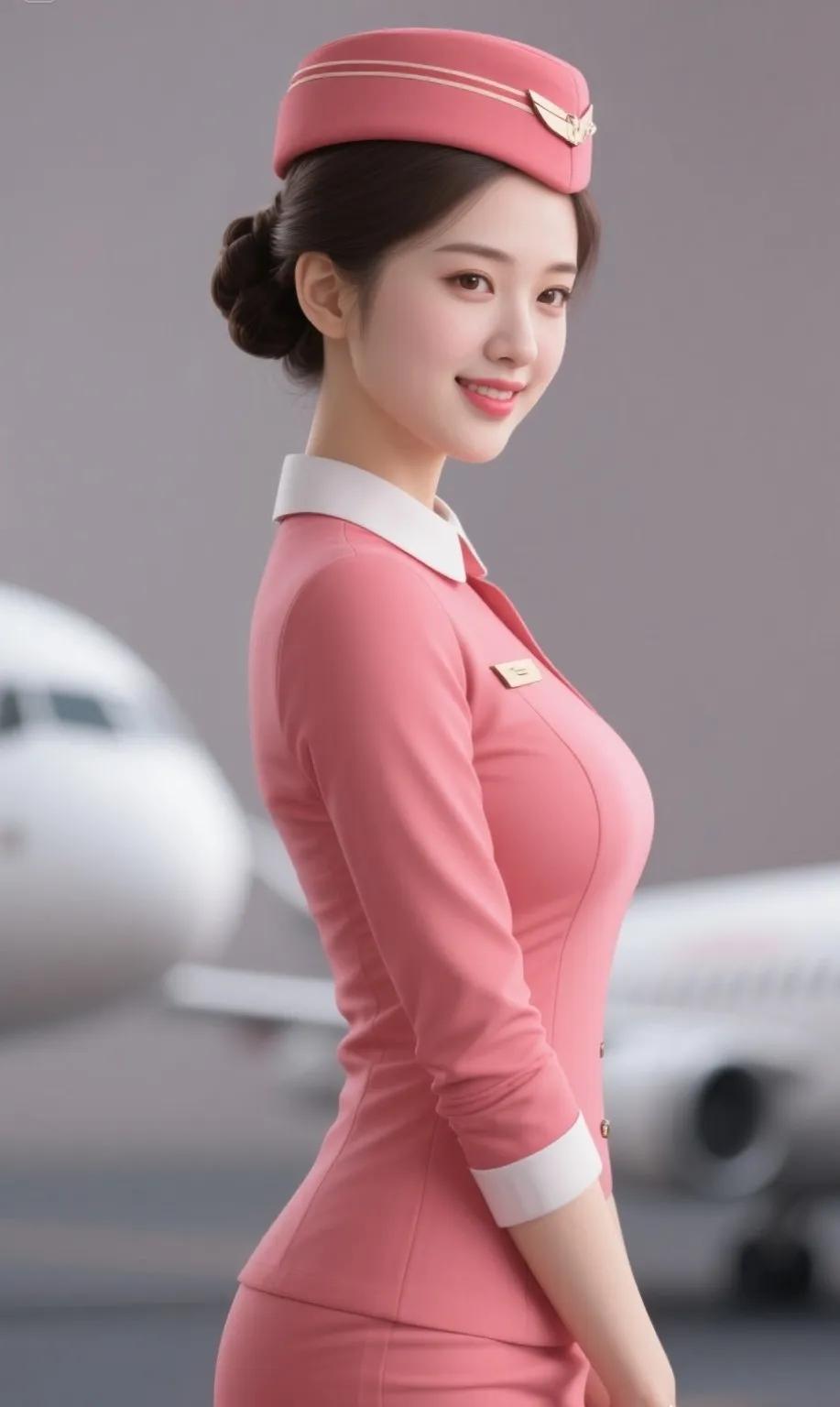 甜美空姐风，粉嫩制服搭配，元气满满！🌸💖气质空姐清纯空姐空姐着装空姐职