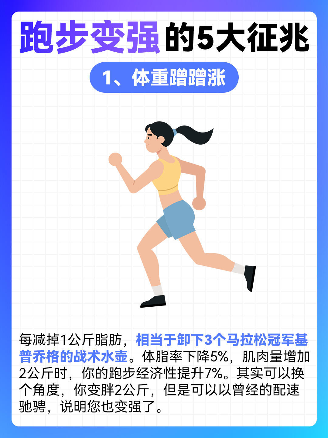 跑步变强的5大征兆，坚持跑步对身体很有好处，可以很好的锻炼身体，当跑步出现这5个